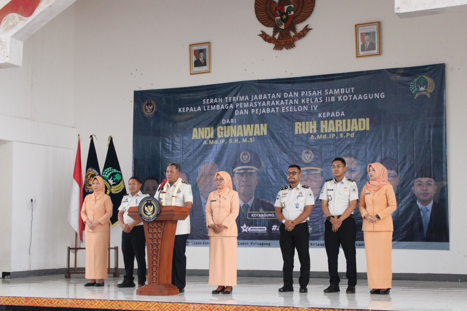 Tongkat Estafet Berpindah, Sertijab dan Pisah Sambut Kalapas Kotaagung Berlangsung Penuh Makna